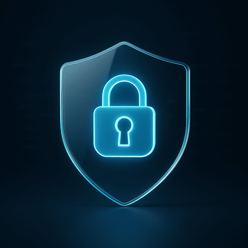 A shield icon symbolizing the SpacePDF privacy policy and data security.