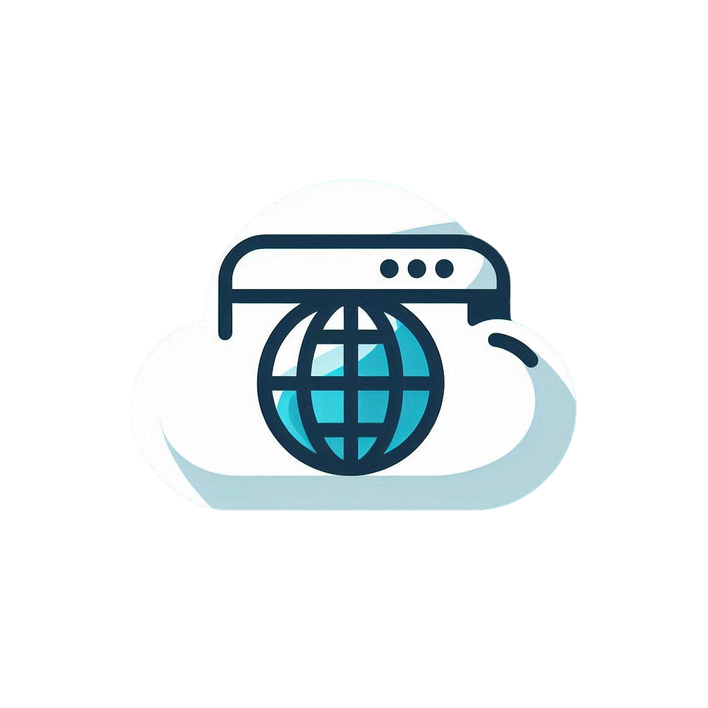 Icon of a cloud and a browser window, symbolizing that Space PDF is a fully online tool accessible from any device.