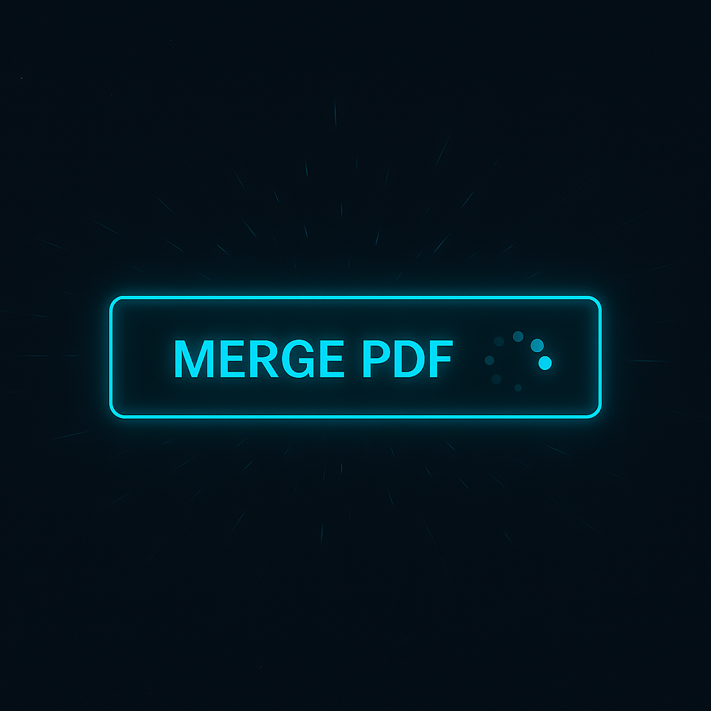 Clicking the "Merge PDF" button to combine documents online