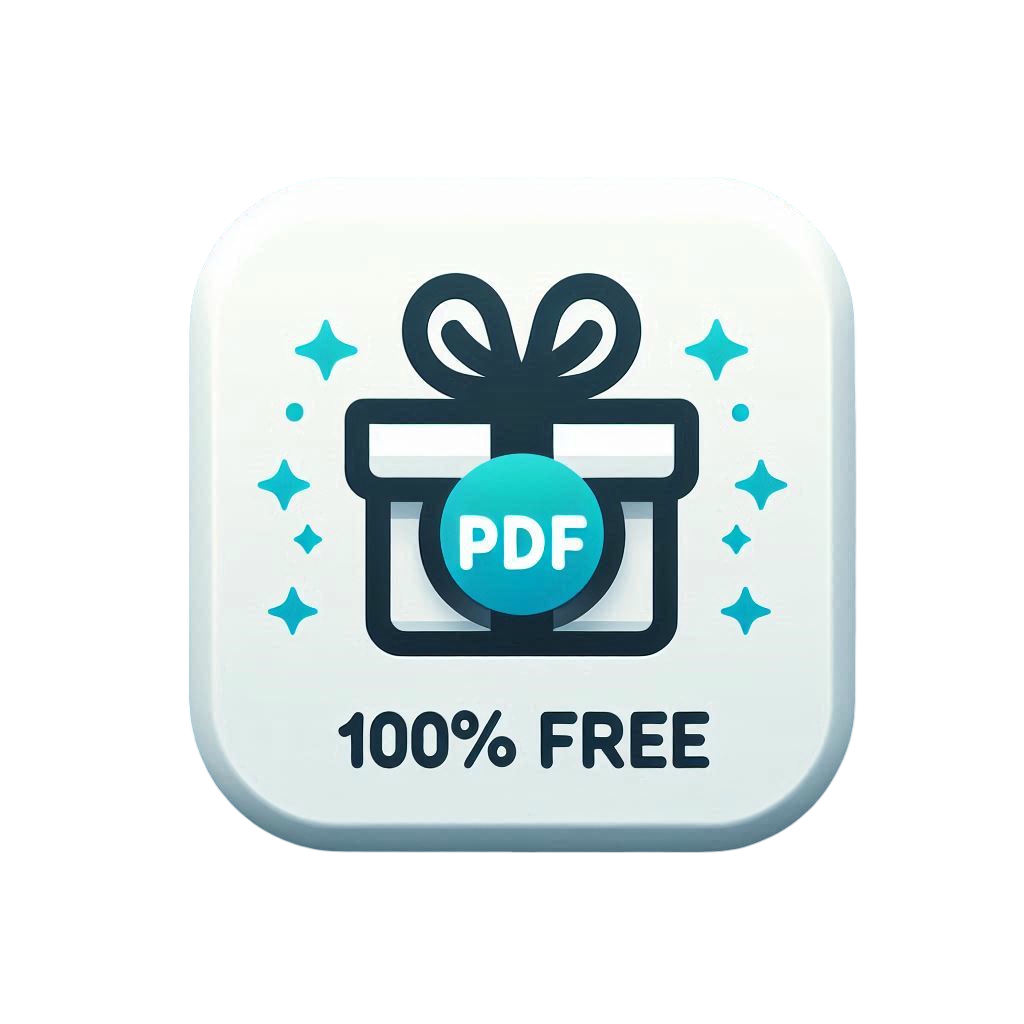 A gift box icon with a PDF logo, clearly stating that all tools on the Space PDF website are 100% free to use.