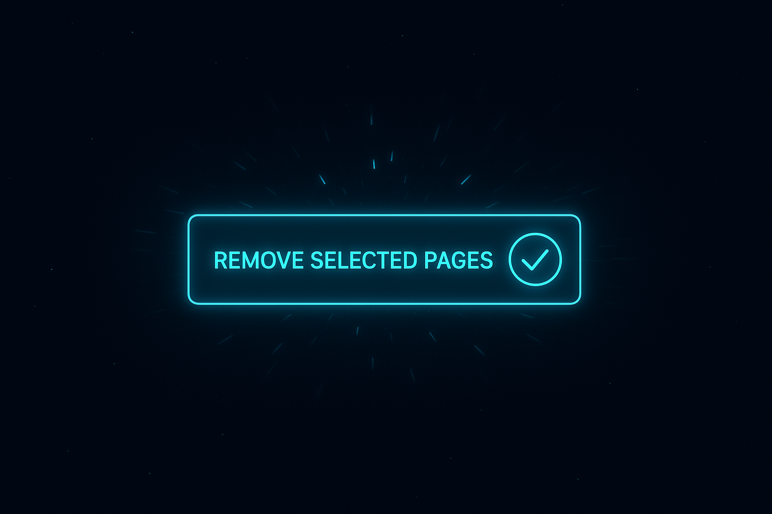 Confirming the removal of selected PDF pages with the main button.