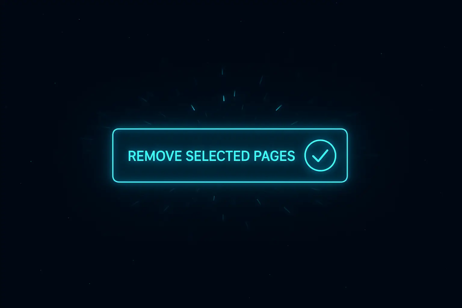 User clicking 'Remove Selected Pages' button to delete PDF pages.