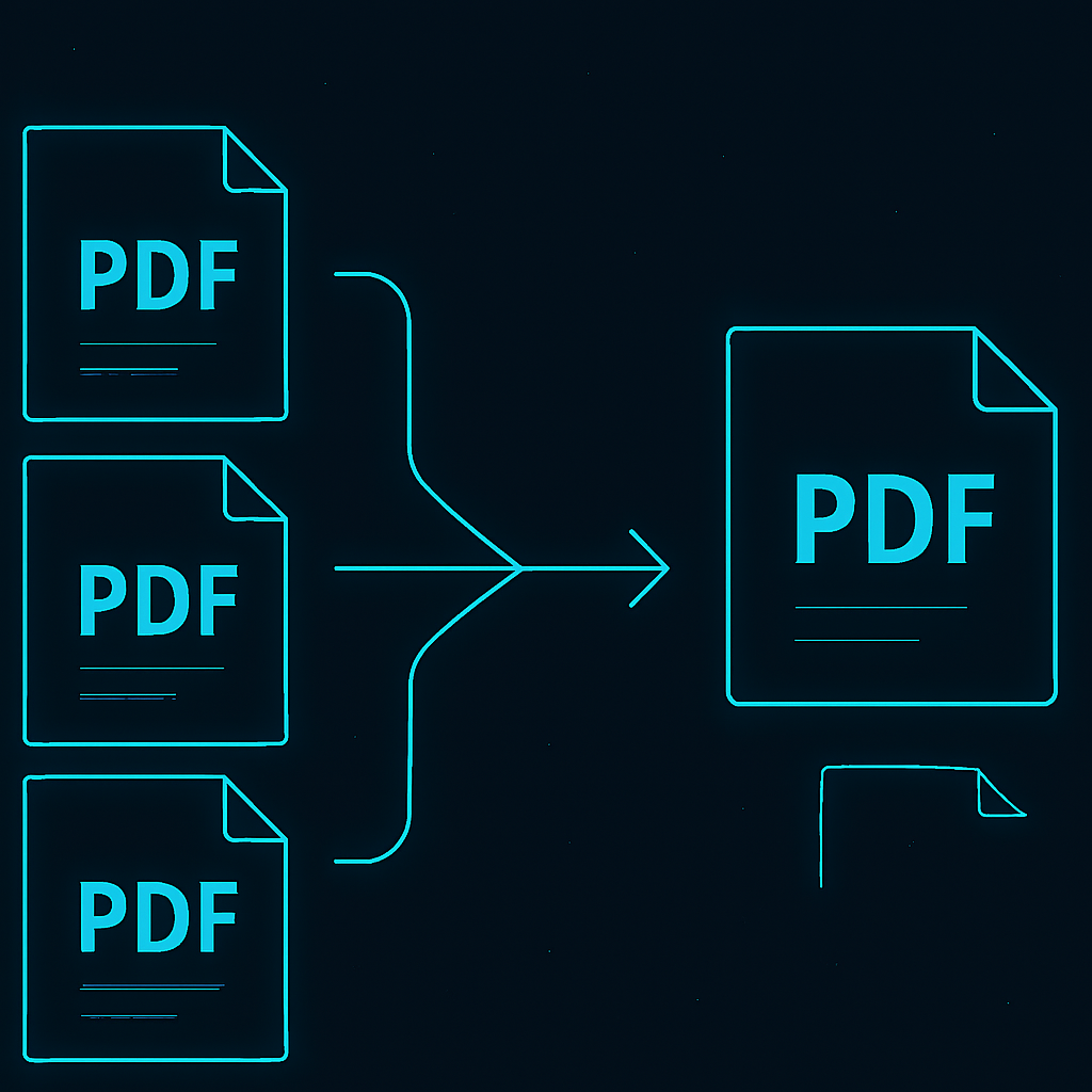 Infographic illustrating the process to merge PDF online efficiently.