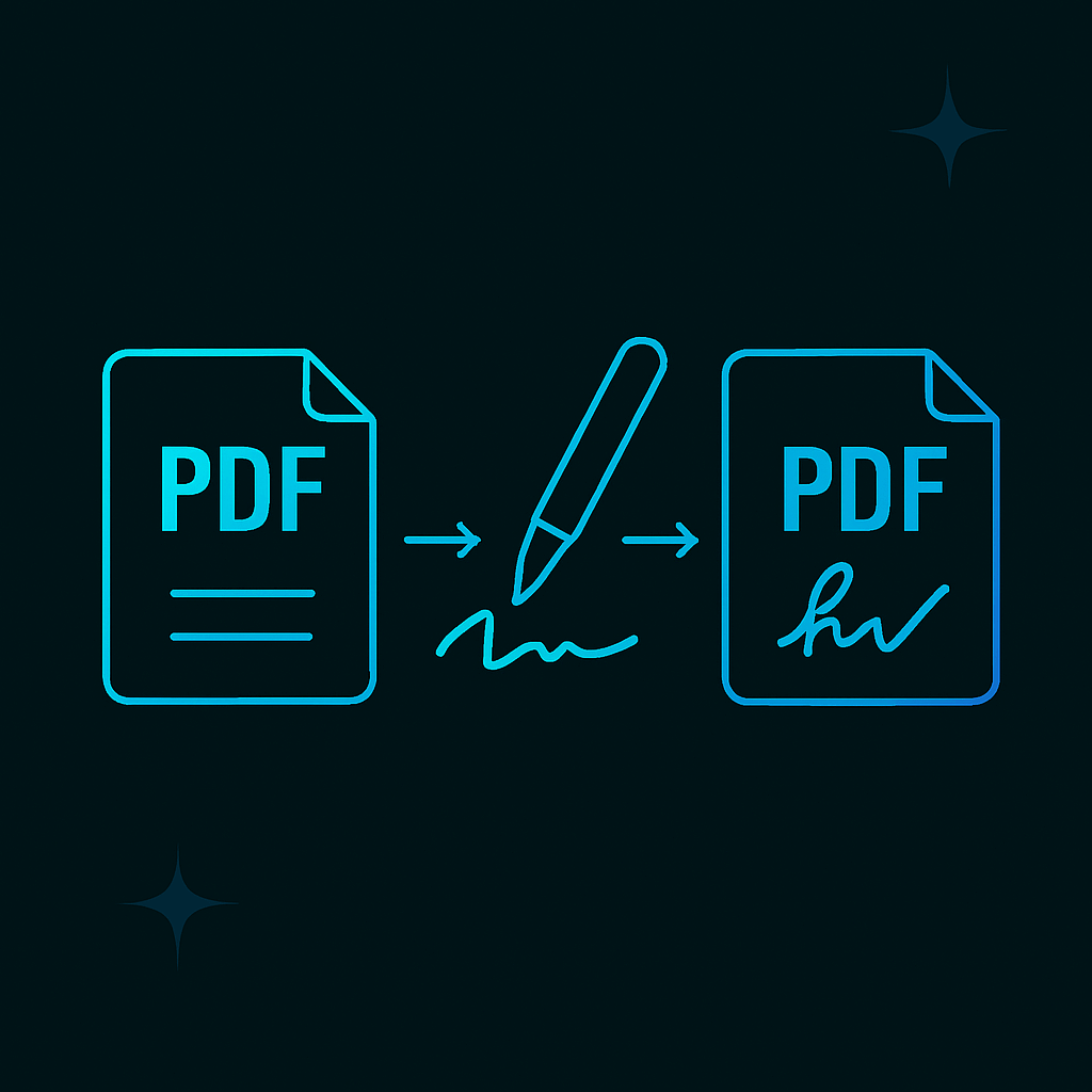 Infographic illustrating the process to sign PDF online efficiently.