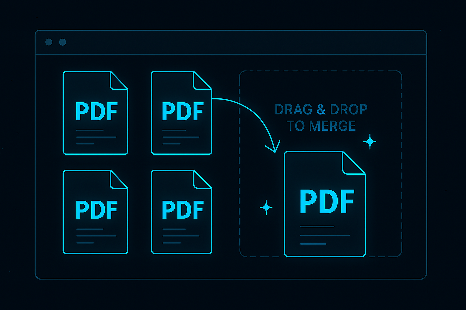 Screenshot of SpacePDF's online PDF merger interface showing documents combining.
