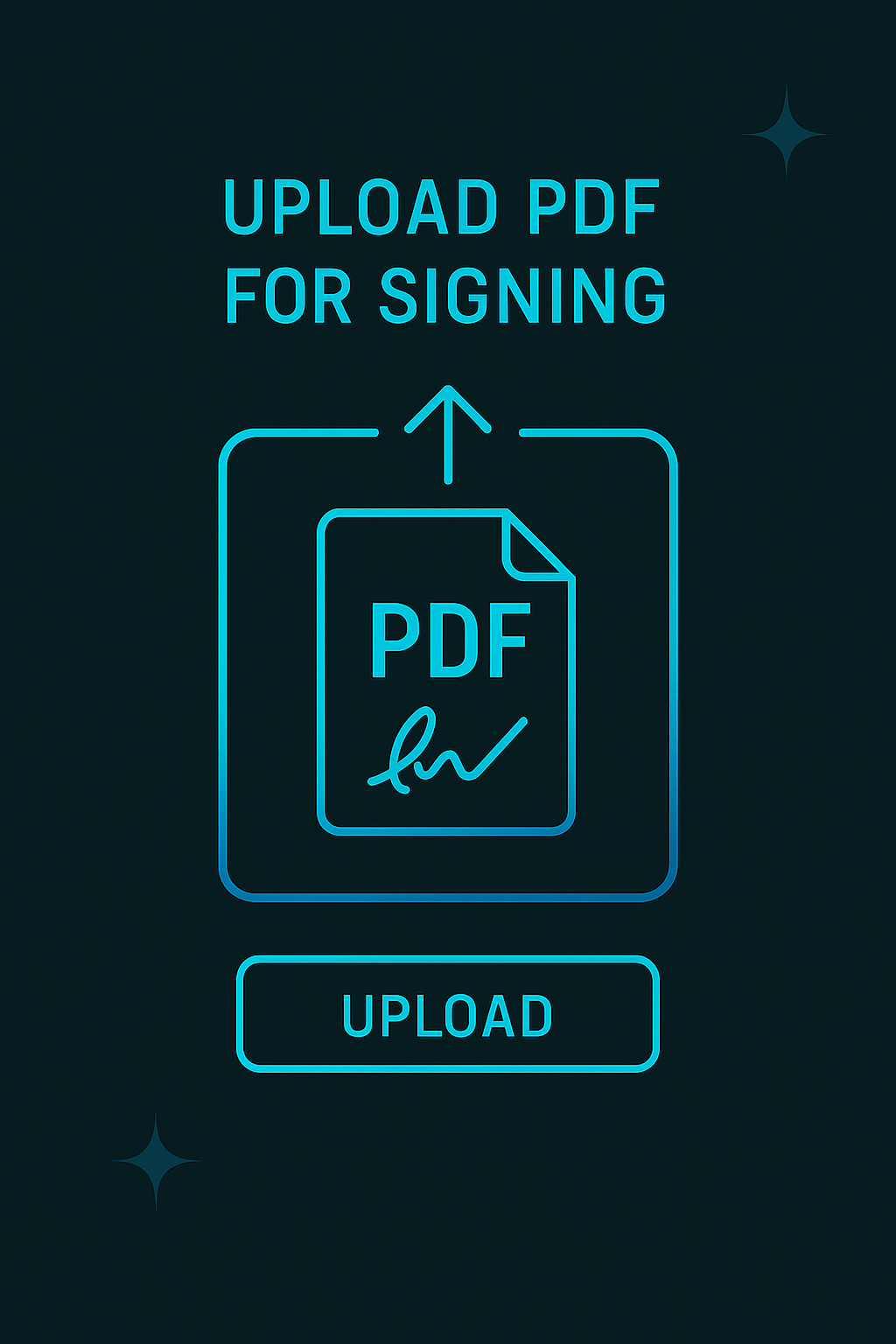 Uploading a PDF file to sign online